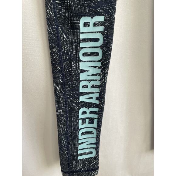 Under Armour Charged Cotton Leggings Blue and White Print Women's Small *Read - Picture 5 of 7